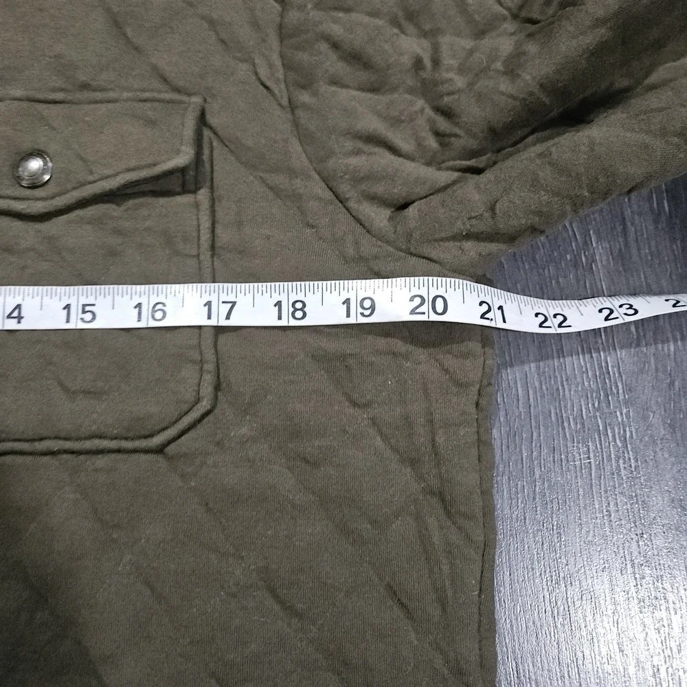 Polo Ralph Lauren Quilted Luxury Jersey Pullover‎ Men S Olive Green Snap Pony